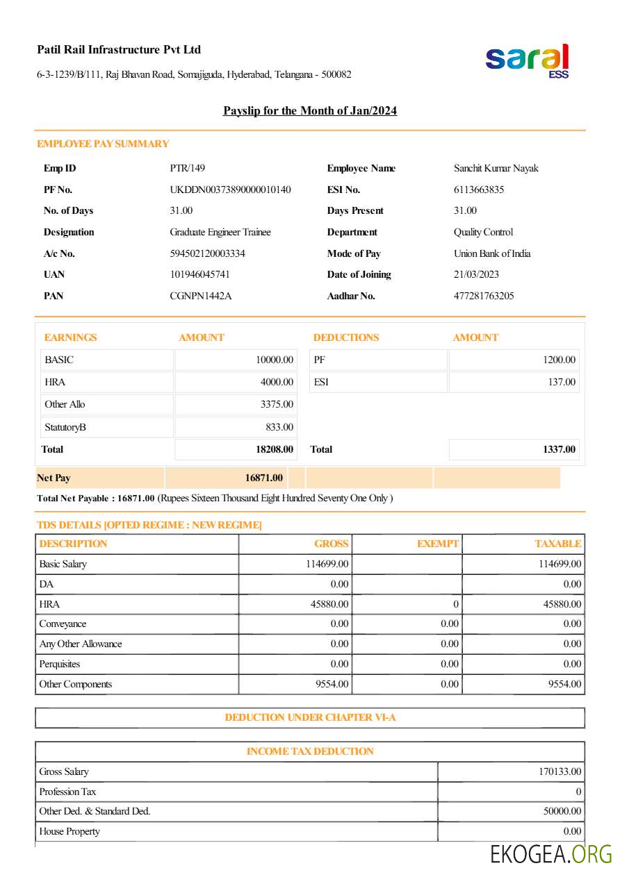 Modèle de fiche de paie Patil Rail Infrastructure aux formats Word et PDF.pdf, 1